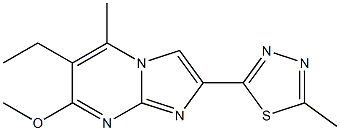 6-Ethyl-7-methoxy-5-methyl-2-(5-methyl-1,3,4-thiadiazol-2-yl)imidazo[1,2-a]pyrimidine Structure