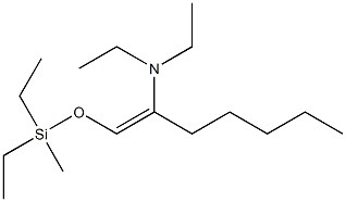 1-[[Diethyl(methyl)silyl]oxymethylene]-N,N-diethylhexan-1-amine Struktur