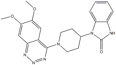 4-[4-[(1,3-Dihydro-2-oxo-2H-benzimidazol)-1-yl]piperidino]-6,7-dimethoxy-1,2,3-benzotriazine