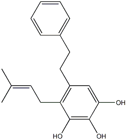  4-(3-Methyl-2-butenyl)-5-(2-phenylethyl)benzene-1,2,3-triol