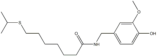 7-Isopropylthio-N-(4-hydroxy-3-methoxybenzyl)heptanamide Structure