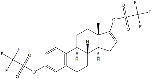エストラ-1,3,5(10),16-テトラエン-3,17-ジオールビス(トリフルオロメタンスルホナート) 化学構造式
