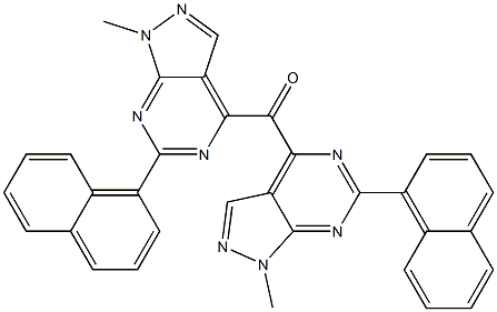 1-Naphthalenyl(1-methyl-1H-pyrazolo[3,4-d]pyrimidin-4-yl) ketone,,结构式