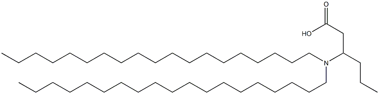 3-(ジノナデシルアミノ)ヘキサン酸 化学構造式
