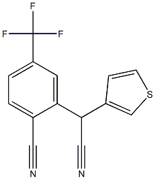 (2-Cyano-5-trifluoromethylphenyl)(3-thienyl)acetonitrile Structure