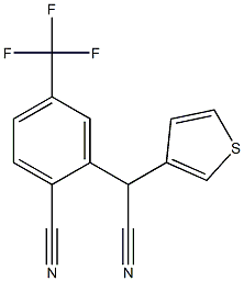 (2-Cyano-5-trifluoromethylphenyl)(3-thienyl)acetonitrile 结构式