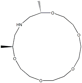 (14S,18S)-14,18-Dimethyl-1,4,7,10,13-pentaoxa-16-azacyclooctadecane Struktur