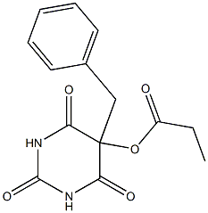 5-Benzyl-5-propionyloxy-2,4,6(1H,3H,5H)-pyrimidinetrione Struktur