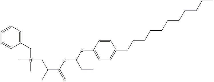 N,N-Dimethyl-N-benzyl-N-[2-[[1-(4-undecylphenyloxy)propyl]oxycarbonyl]propyl]aminium Structure