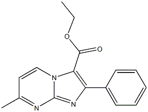 2-Phenyl-7-methylimidazo[1,2-a]pyrimidine-3-carboxylic acid ethyl ester Structure