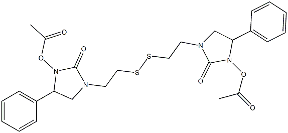 Bis[2-(1-acetoxy-5-phenyl-2-oxoimidazolidin-3-yl)ethyl] persulfide,,结构式