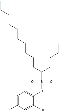5-Pentadecanesulfonic acid 2-hydroxy-4-methylphenyl ester Structure