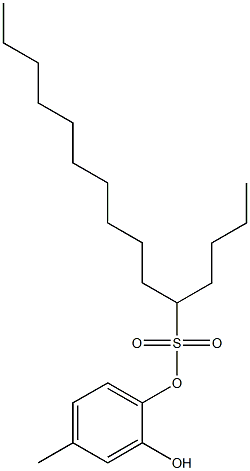 5-Pentadecanesulfonic acid 2-hydroxy-4-methylphenyl ester Struktur