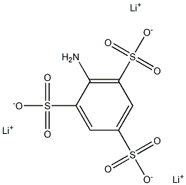 2-Amino-1,3,5-benzenetrisulfonic acid trilithium salt Structure