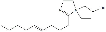 1-Ethyl-1-(2-hydroxyethyl)-2-(4-nonenyl)-2-imidazoline-1-ium Structure