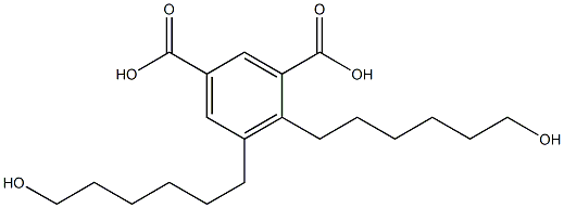 4,5-Bis(6-hydroxyhexyl)isophthalic acid 结构式