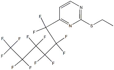4-(Tridecafluorohexyl)-2-(ethylthio)pyrimidine 结构式