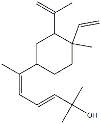 6-(3-Isopropenyl-4-methyl-4-vinylcyclohexan-1-yl)-2-methyl-3,5-heptadien-2-ol Structure