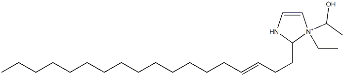 1-Ethyl-1-(1-hydroxyethyl)-2-(3-octadecenyl)-4-imidazoline-1-ium Structure