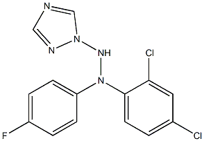 1-(1H-1,2,4-Triazol-1-yl)-2-[4-fluorophenyl]-2-(2,4-dichlorophenyl)hydrazine,,结构式