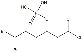 Phosphoric acid hydrogen (3,3-dibromopropyl)(3,3-dichloropropyl) ester Structure