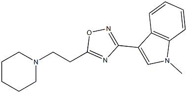 3-[5-[2-(1-Piperidinyl)ethyl]-1,2,4-oxadiazol-3-yl]-1-methyl-1H-indole Structure