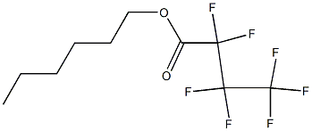 ヘプタフルオロ酪酸ヘキシル 化学構造式