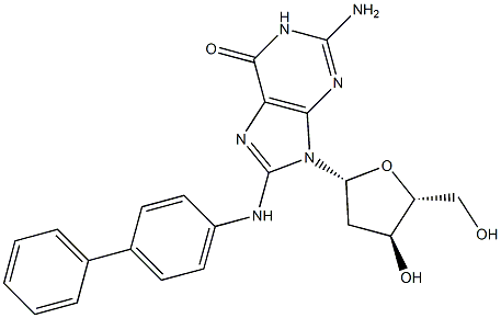 8-(Biphenyl-4-ylamino)-2'-deoxyguanosine Struktur
