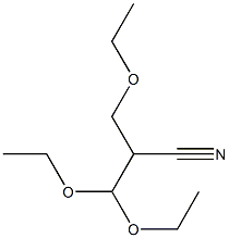 3-エトキシ-2-(ジエトキシメチル)プロピオノニトリル 化学構造式