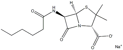 6-(Hexanoylamino)penicillanic acid sodium salt