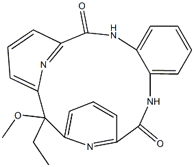 N,N'-[(1-Methoxypropane-1,1-diyl)bis[(pyridine-2,6-diyl)carbonyl]]benzene-1,2-diamine Structure