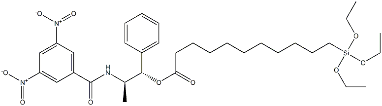 11-(Triethoxysilyl)undecanoic acid [(1S,2R)-1-phenyl-2-[(3,5-dinitrobenzoyl)amino]propyl] ester 结构式