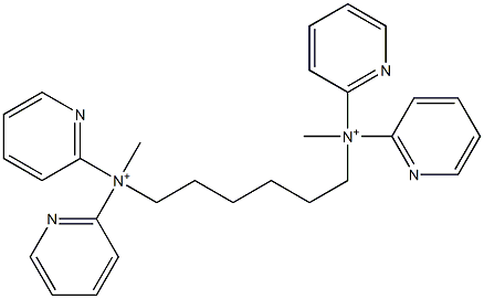 N,N'-Dimethyl-N,N,N',N'-tetra(2-pyridyl)-1,6-hexanediaminium,,结构式