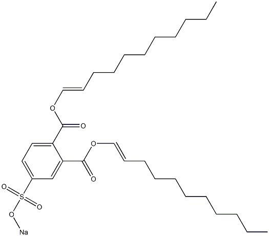 4-(ソジオスルホ)フタル酸ジ(1-ウンデセニル) 化学構造式