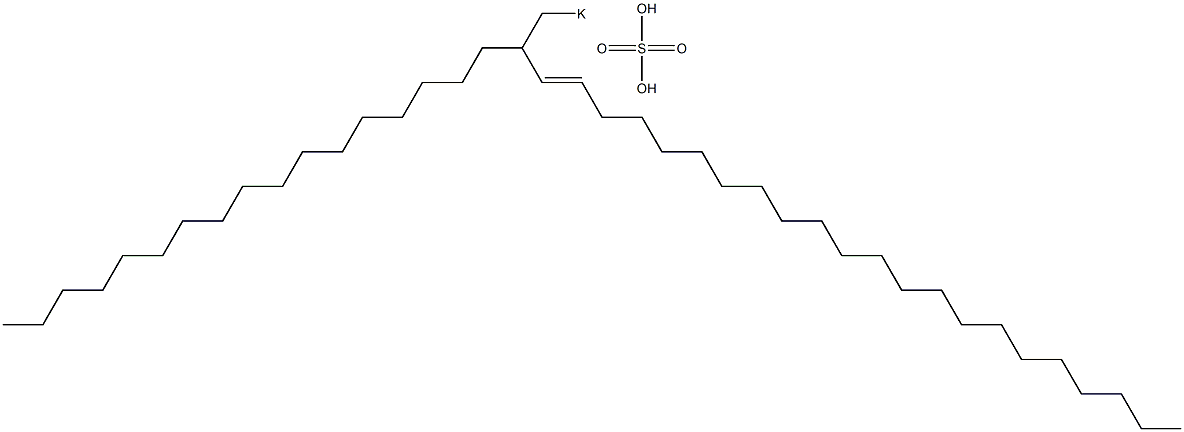 Sulfuric acid 2-heptadecyl-3-tetracosenyl=potassium ester salt 结构式
