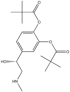 4-[(R)-1-Hydroxy-2-(methylamino)ethyl]-1,2-phenylenebis(2,2-dimethylpropanoate),,结构式