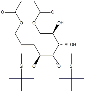 (2R,3S,4S,5S,6E)-4,5-Bis(tert-butyldimethylsilyloxy)-6-octene-1,2,3,8-tetrol 1,8-diacetate Struktur