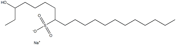 3-Hydroxyicosane-8-sulfonic acid sodium salt Structure