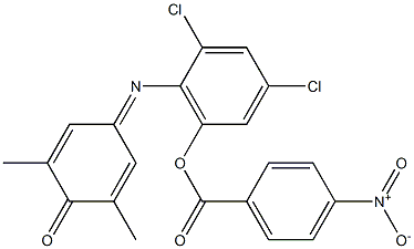 4-[[2,4-Dichloro-6-[(4-nitrobenzoyl)oxy]phenyl]imino]-2,6-dimethyl-2,5-cyclohexadien-1-one Structure