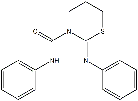 2-Phenylimino-3-(phenylaminocarbonyl)tetrahydro-2H-1,3-thiazine Structure