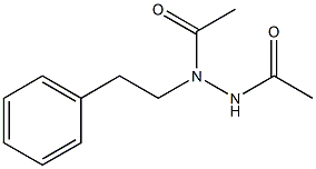 1-(2-Phenylethyl)-1-acetyl-2-acetylhydrazine Struktur