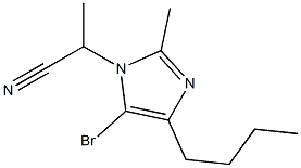 5-Bromo-4-butyl-1-(1-cyanoethyl)-2-methyl-1H-imidazole 结构式