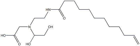 N-(1,2-Dihydroxyethyl)-N-[2-(11-dodecenoylamino)ethyl]aminoacetic acid Struktur