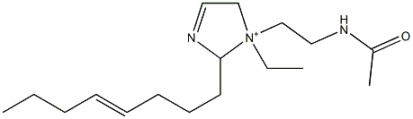 1-[2-(Acetylamino)ethyl]-1-ethyl-2-(4-octenyl)-3-imidazoline-1-ium,,结构式