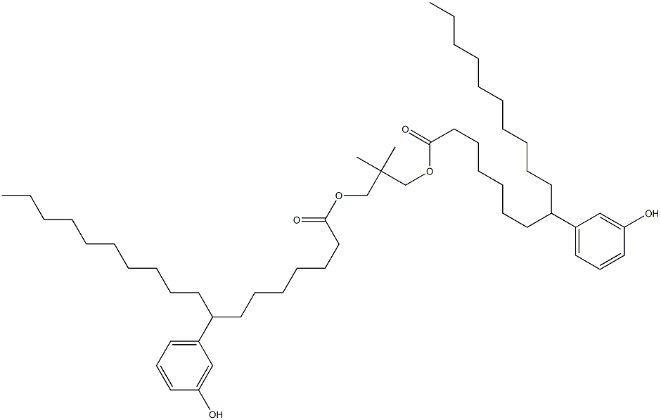 Bis[8-(3-hydroxyphenyl)stearic acid]2,2-dimethylpropane-1,3-diyl ester,,结构式