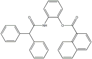 1-Naphthoic acid 2-(2,2-diphenylacetyl)aminophenyl ester Struktur