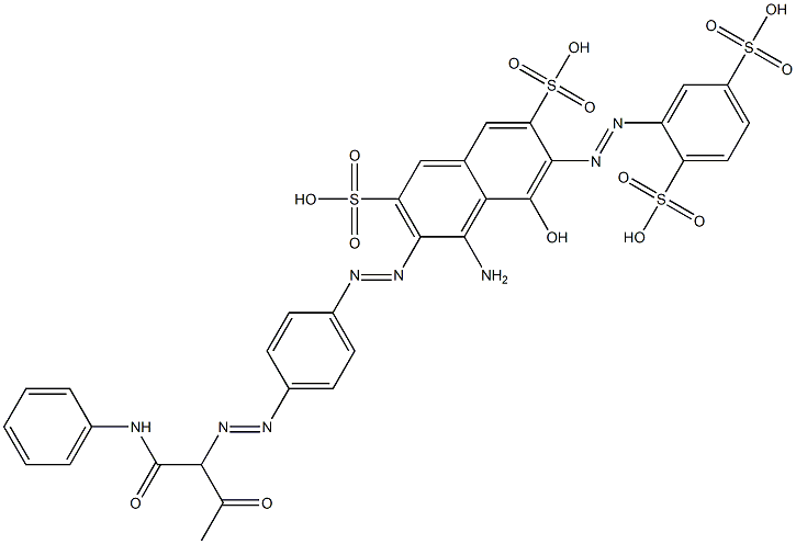 4-Amino-6-[(2,5-disulfophenyl)azo]-5-hydroxy-3-[[4-[[2-oxo-1-[(phenylamino)carbonyl]propyl]azo]phenyl]azo]-2,7-naphthalenedisulfonic acid