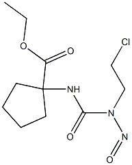 1-[3-(2-Chloroethyl)-3-nitrosoureido]-1-cyclopentanecarboxylic acid ethyl ester Structure