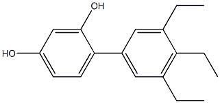 4-(3,4,5-Triethylphenyl)benzene-1,3-diol 结构式