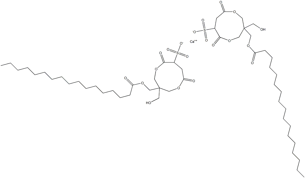 Bis[1-(1-oxoheptadecyloxymethyl)-1-(hydroxymethyl)-4,7-dioxo-3,8-dioxacyclononane-6-sulfonic acid]calcium salt